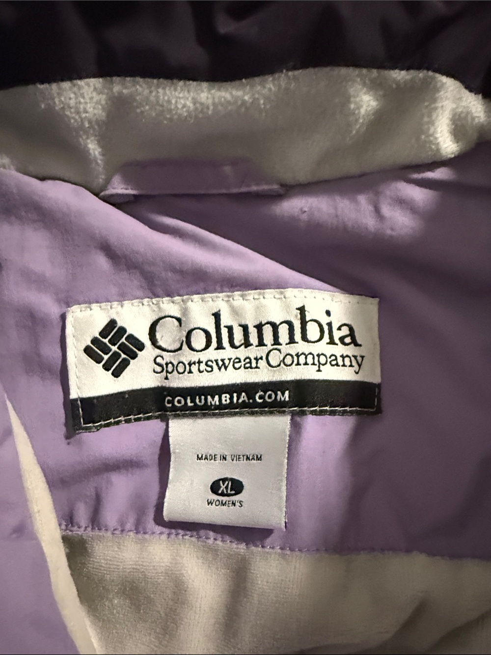Columbia Light Lavender and Dark Gray Hooded Ski Jacket - Picture 2 of 5